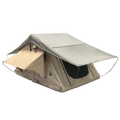 Overland Vehicle Systems - Overland Vehicle 18119733 LD TMBK-3 Tan/Green Roof Top Tent w/Annex & Ladder