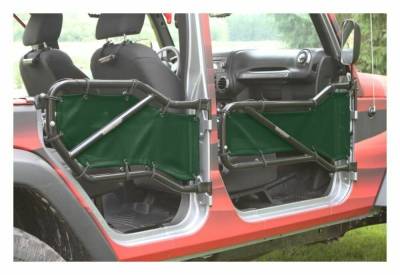 Steinjager - Steinjager Mesh Tube Door Covers Front/Rear-Dark Green for Jeep JK J0043606