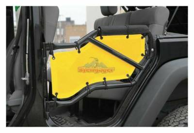 Steinjager - Steinjager Mesh Tube Door Covers Rear-Lemon Yellow for Wrangler JK J0041361