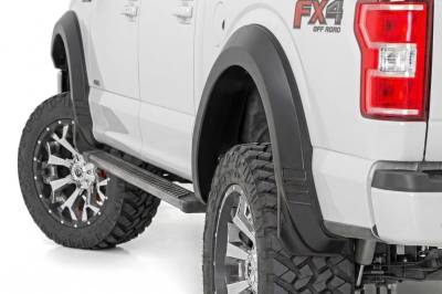 Rough Country Suspension Systems - Rough Country F-F318201 Black SF1 Fender Flares for 18-20 Ford F150 2WD/4WD