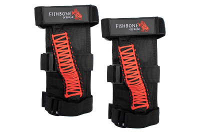 Fishbone Offroad - Fishbone Offroad FB55280 Paracord Grab Handles w/Three Straps Red