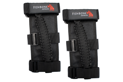 Fishbone Offroad - Fishbone Offroad FB55279 Paracord Grab Handles w/Three Straps Black