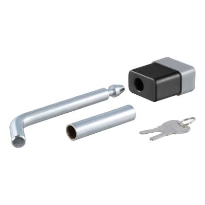 CURT - CURT 23024 Chrome 1/2" Hitch Coupler Lock 5/8" Adapter 1-1/4" or 2" Receiver