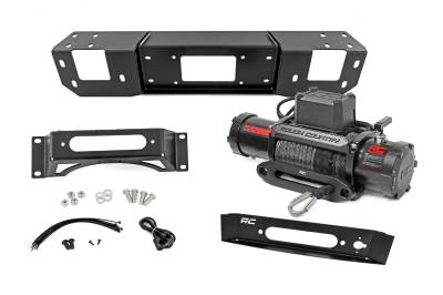 Rough Country Suspension Systems - Rough Country 51163 Front Hidden Winch Mount Kit w/Winch 21-26 Ford F150