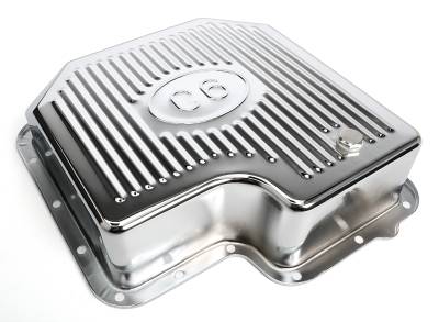 Trans-Dapt Performance - Trans-Dapt 9109 Chrome Steel Extra Transmission Pan Finned Ford C6
