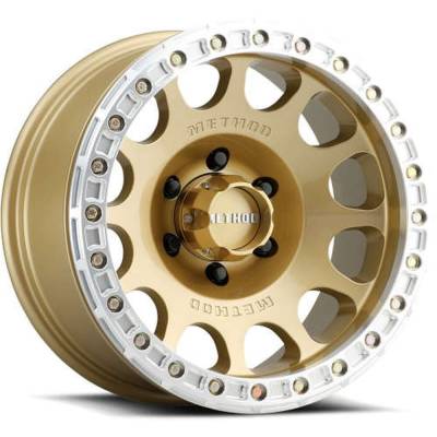 Method Race Wheels - Method Race Wheels MR105 Beadlock 17x9 5x5.0 -38mm Gold MR10579050138B