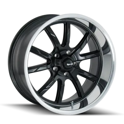 Ridler Wheels - Ridler Wheels 650 Series 20x10 5x4.75 0mm Matte Black/Polished 650-2161MB