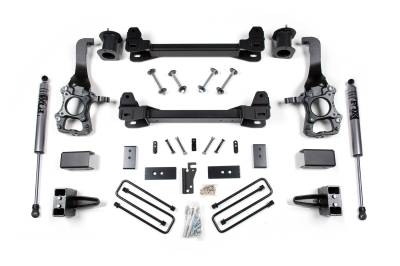 Zone Offroad - Zone Offroad ZONF82F 6" FOX Shock Lift Kit 4" Rear Block 2014 Ford F150 2WD