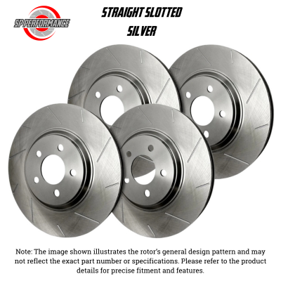 SP Performance - SP Perf KT-FRR-T-P-000151 Slotted Silver Rotors 02-05 Audi A4 02-06 A4 Quattro