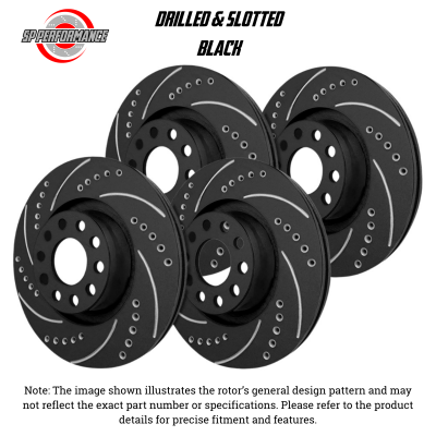 SP Performance - SP Perf KT-FRR-F-B-002777 Drill/Slot BLK Rotors for 10-16 Hyundai Genesis Coupe