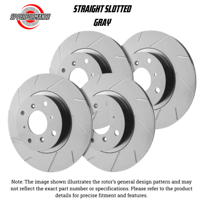 SP Performance - SP Perf KT-FRR-T-G-000150 Slotted Grey Rotors 02-05 Audi A4 02-06 A4 Quattro