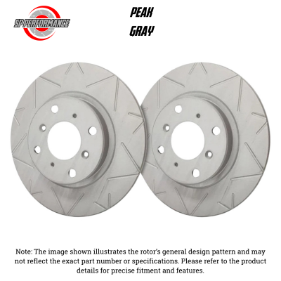 SP Performance - SP Performance V33142C Peak GREY Zinc Front Brake Rotors 11-20 Porsche Cayenne