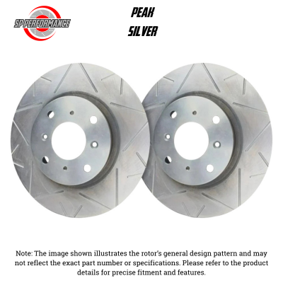 SP Performance - SP Performance V33142C-P Peak Silver Zinc Front Rotors 11-20 Porsche Cayenne