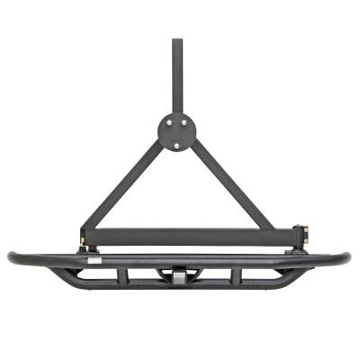 Smittybilt - Smittybilt 76621 SRC Rear Bumper w/Tire Carrier Black for 87-06 Wrangler YJ/TJ