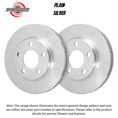 SP Performance - SP Performance P54-5137-P Plain Silver Zinc Rear Rotors 13-19 Ford Explorer