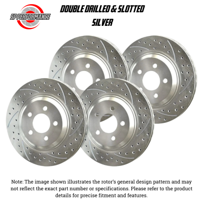 SP Performance - SP Perf KT-FRR-S-P-000155 Drill/Slot SLVR Rotors 02-05 Audi A4 02-06 A4 Quattro