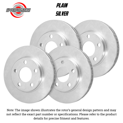 SP Performance - SP Performance KT-FRR-P-P-012455 Plain SLVR Zinc Rotors 88-97 Ford F-Super Duty