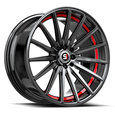 Spec-1 - Spec-1 SP-6919853638GBRU SP-69 Wheel 19x8.5 5x112/4.5 38mm Black/Red