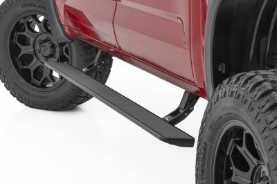 Rough Country Suspension Systems - Rough Country ESR70911 Power Running Board Black for 22-26 Toyota Tundra CrewMax