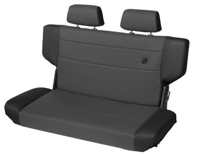 Bestop - Bestop 39439-15 Trailmax II Fabric/Vinyl Rear Seat Black Denim for Wrangler TJ