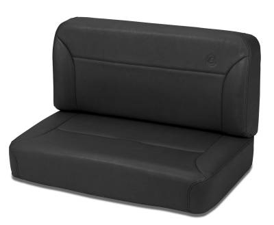 Bestop - Bestop 39437-15 Trailmax II Vinyl Rear Seat Black Denim for 55-83 Jeep CJ5