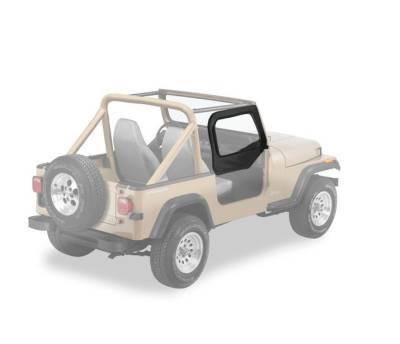 Bestop - Bestop 51780-15 Front Upper Soft Half Doors Black Denim for 88-95 Wrangler YJ