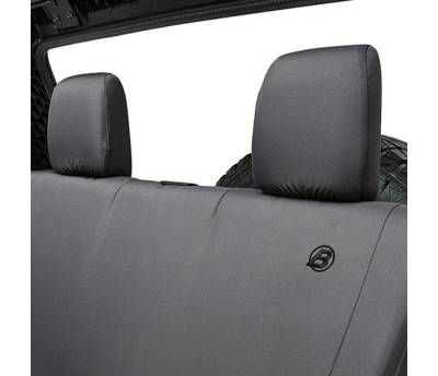 Bestop - Bestop 29281-35 Polyester Rear Seat Cover Black Diamond for 07-12 Jeep JK 4DR