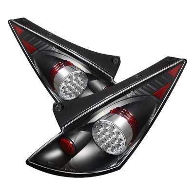 Spyder Auto - Spyder Auto 5006714 LED Taillights Black/Clear for 03-05 Nissan 350Z
