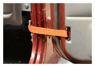 Steinjager - Steinjager Stock Door Limit Straps Front-Orange for Wrangler YJJ0045474