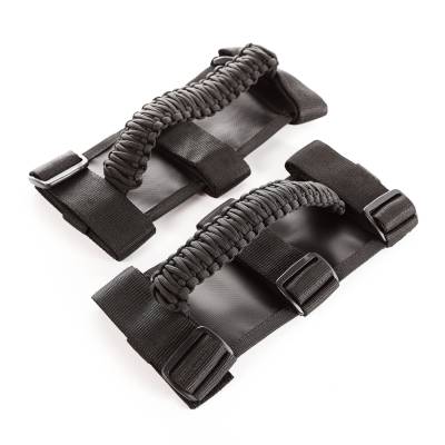 Rugged Ridge - Rugged Ridge 13505.30 Universal Fit Paracord Black/Black Grab Handle Kit Pair