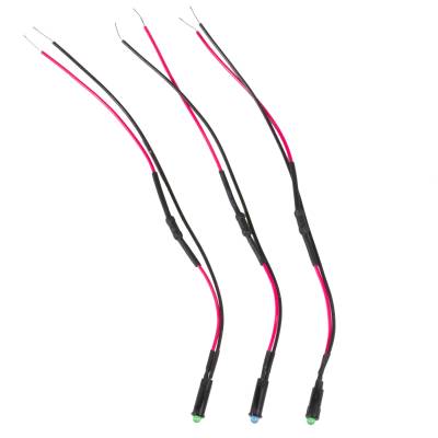 AutoMeter - AutoMeter 3283 2 Green 1 Blue LED Indicator Light Kit