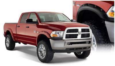 Bushwacker - Bushwacker Pocket Style Front/Rear Fender Flares Black for Dodge Ram 50919-02