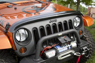 Rugged Ridge - Rugged Ridge 11350.02 Wraparound Bug Deflector Smoke for Jeep Wrangler