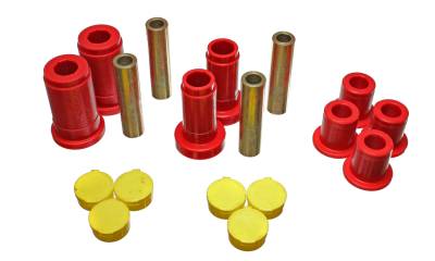 Energy Suspension - Energy Suspension 5.3137R Control Arm Bushing Set Front Polyurethane Red