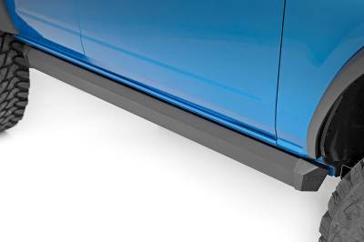 Rough Country Suspension Systems - Rough Country SR2 Aluminum Rail Rock Slider Black 21-25 Ford Bronco 4DR 52002