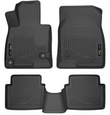 Husky Liners - Husky Liners 98651 Weatherbeater Front/Rear Floor Liners Black for Mazda 3