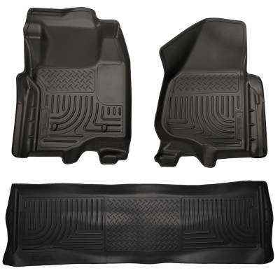 Husky Liners - Husky Liner Weatherbeater Front/Rear Floor Liners Black Ford Super Duty 98711