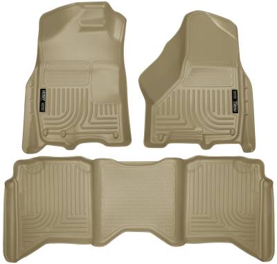 Husky Liners - Husky Liner Weatherbeater Front/Rear Floor Liners Tan for Dodge Ram 99003