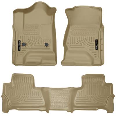 Husky Liners - Husky Liners 99203 Weatherbeater Front/Rear Floor Liners Tan for Tahoe/Yukon