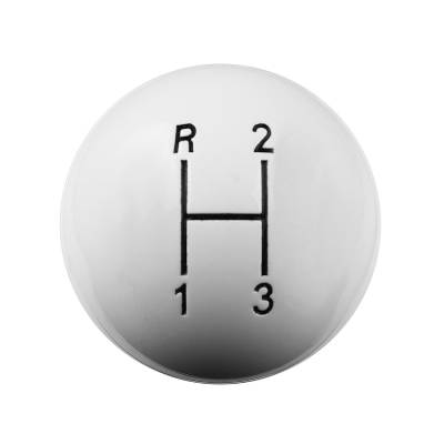 Hurst - Hurst 1637624 Classic 3-Speed Shift Knob Upper Left Reverse White 3/8-16