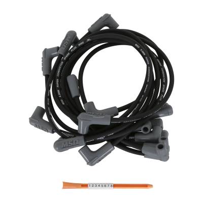 MSD - MSD Ignition 31413 Custom Spark Plug Wire Set Black for 85+ SB Chevy Truck