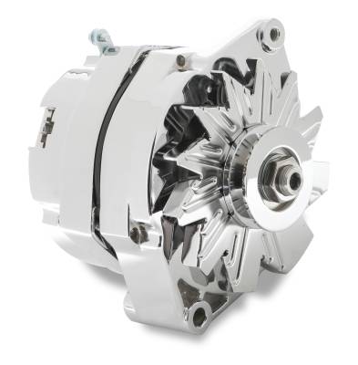 Mr Gasket - Mr Gasket 5123 Alternator 80 Amp. Chrome Plated Single Groove Pulley for GM