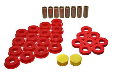 Energy Suspension - Energy Suspension 11.3104R Control Arm Bushing Set Rear Polyurethane Red