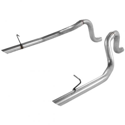 Flowmaster - Flowmaster 15804 Prebent Exhaust Tailpipe Kit 2.5" Rear Exit PAIR Aluminized