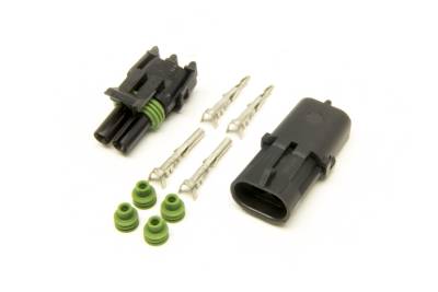 Painless Wiring - Painless Wiring 70402 2-Circuit Male/Female Weatherpack Kit