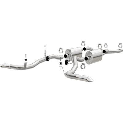 MagnaFlow Exhaust Products - MagnaFlow 15344 Street Series Stainless Crossmember-Back System for 66-77 Bronco