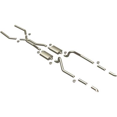 MagnaFlow Exhaust Products - MagnaFlow 15816 Street Series Stainless Xmember-Back System for 67-70 Mustang