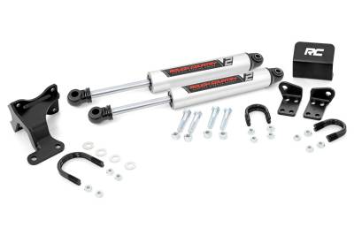 Rough Country Suspension Systems - Rough Country 8734970 V2 Dual Steering Stabilizer 2"-8" Lift for 07-18 Jeep JK