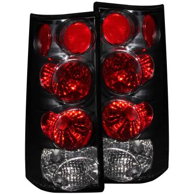 Anzo USA - Anzo USA 211148 Black Euro Clear Lens Taillight Set for Express/Savana Vans