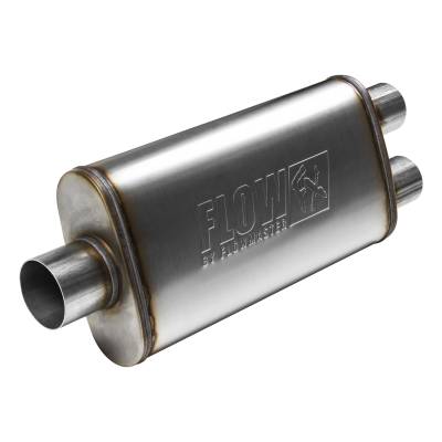 Flowmaster - Flowmaster 72288 Flow FX Muffler 3.0" Center In/2.5" Dual Out Moderate Sound